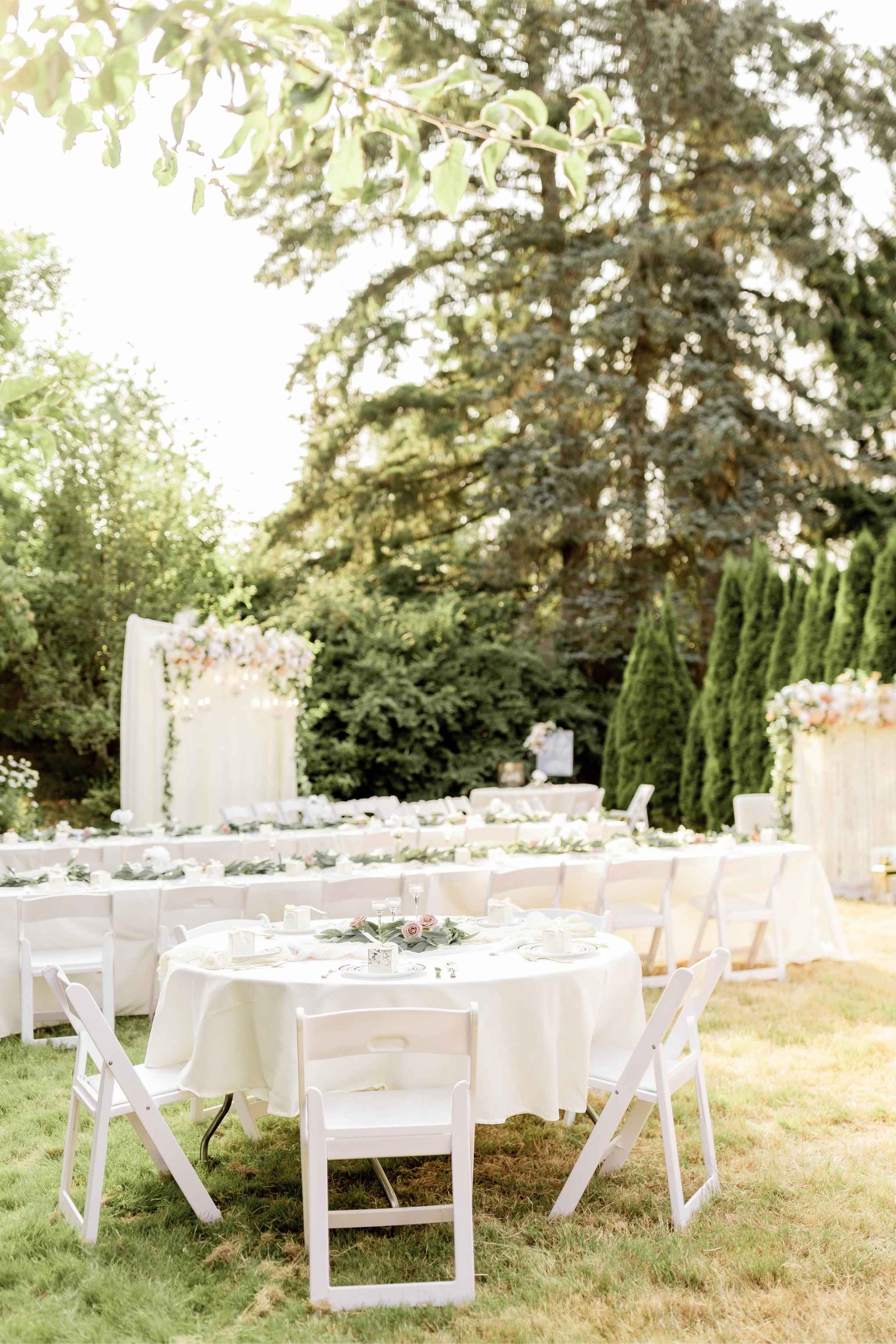 Ivory, blush, and sage floral styling and Nikkah decor styled for a Nikkah Ceremony in the greater Seattle area